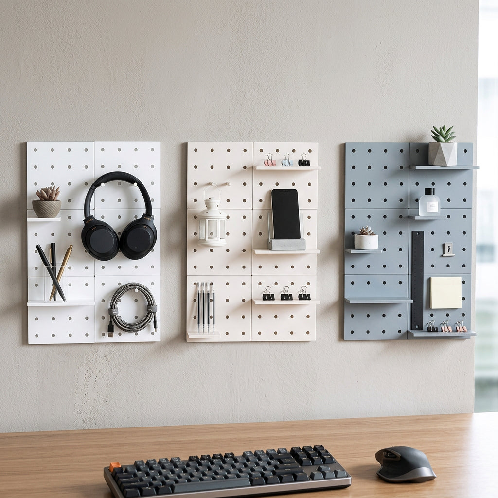 Neat Nest™ Modular Grid Wall Pegboard Organizer