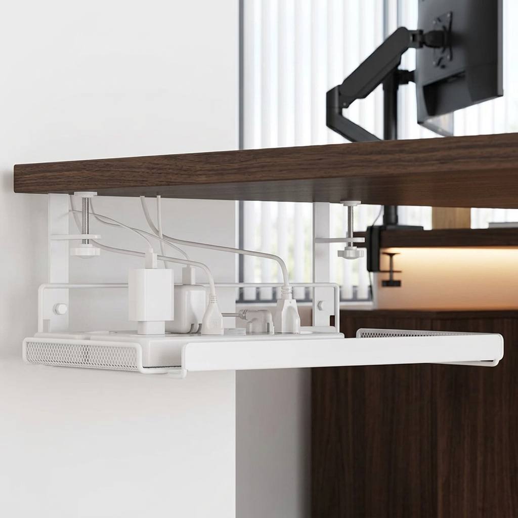 Neat Nest™ System Matrix — Under-Desk Cable Management Tray
