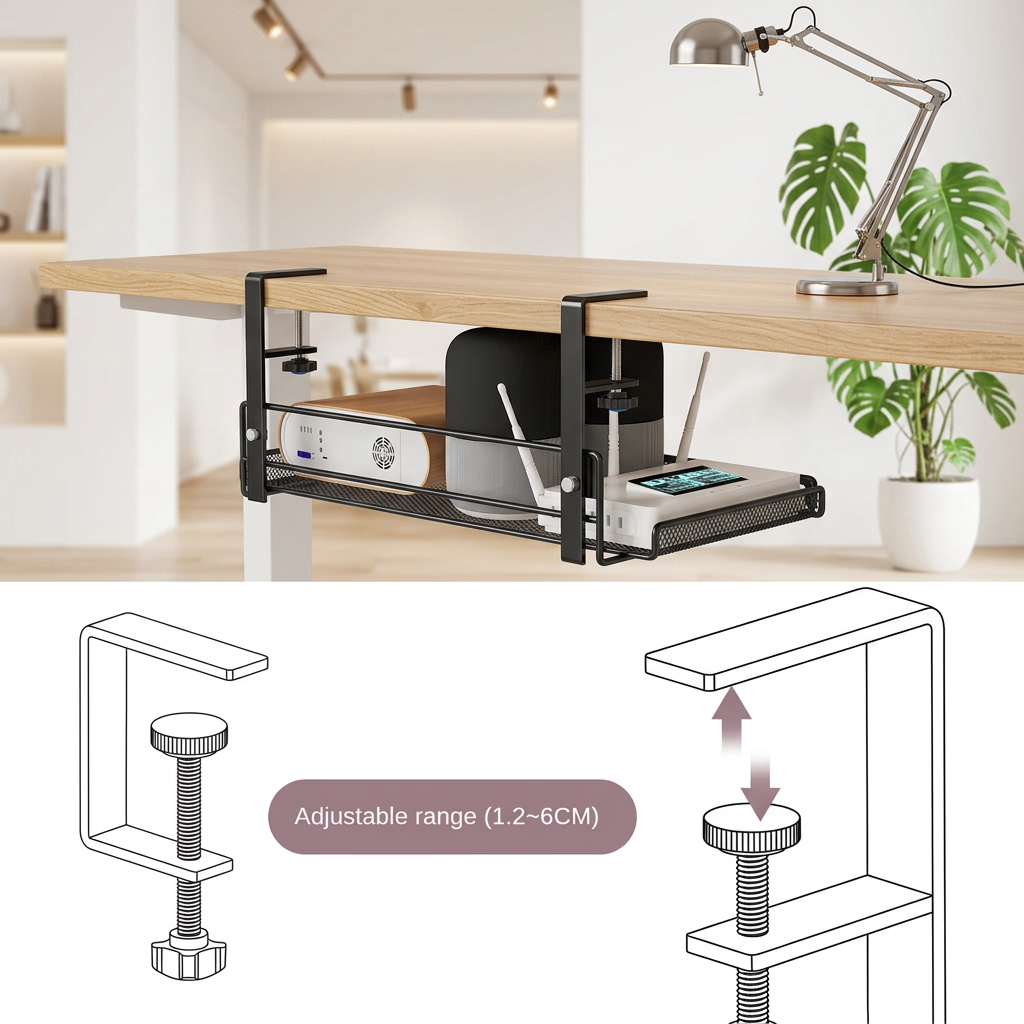 Neat Nest™ System Matrix — Under-Desk Cable Management Tray