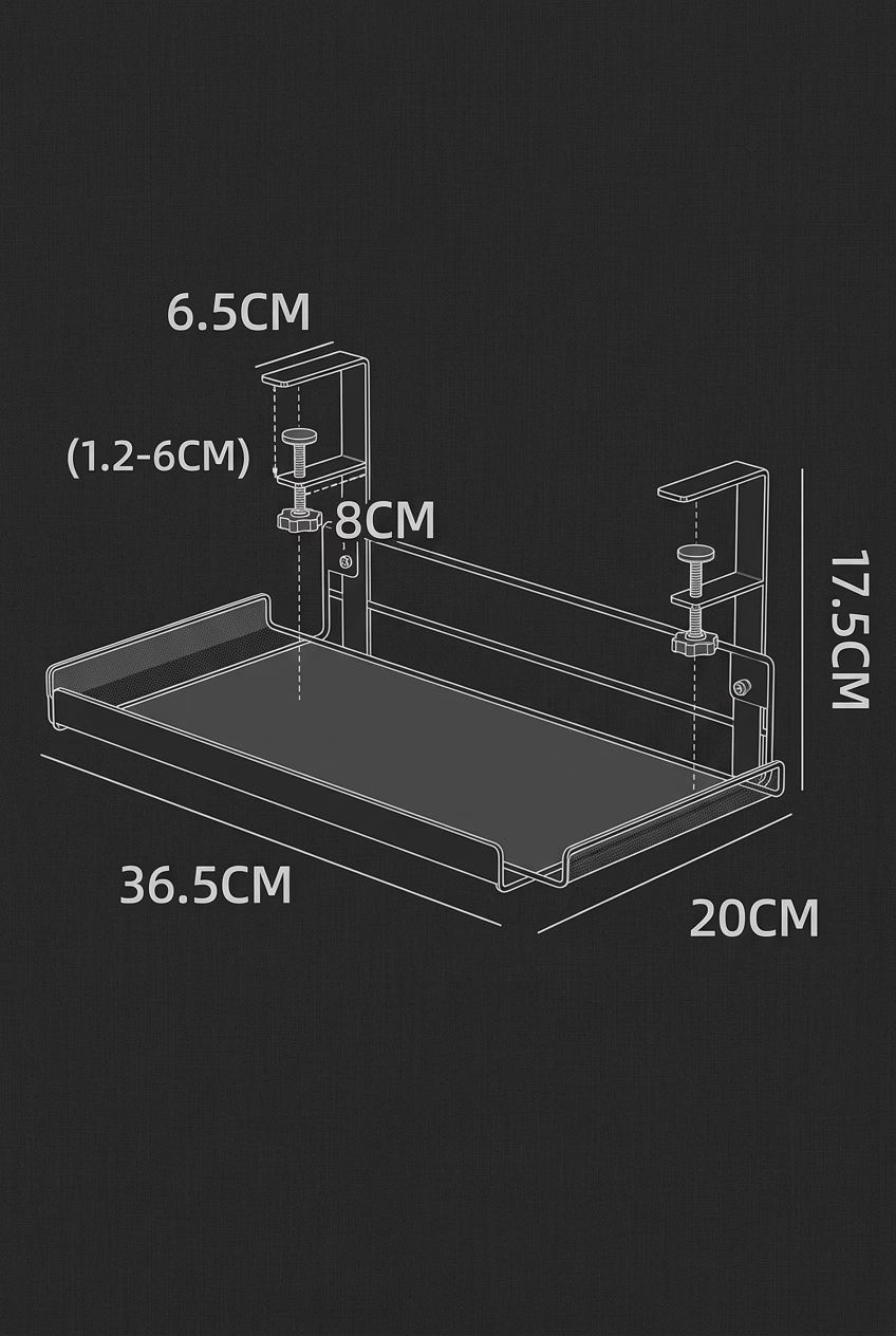 Neat Nest™ System Matrix — Under-Desk Cable Management Tray
