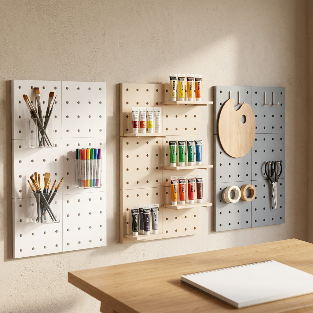 Neat Nest™ Modular Grid Wall Pegboard Organizer